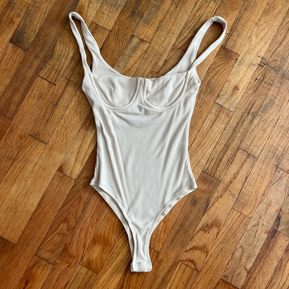 Princess Polly Beige Ribbed Body Suit